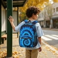 thumbnail image 6 of Blue and Black Tie Dye Pattern 17" School Backpacks for Teens,Waterproof Oxford Fabric,S-Shape Padded Straps for School,Travel,Hiking,Camping, 6 of 6