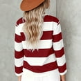 thumbnail image 5 of Ruyang Girls Striped Shirt Boys Long Sleeve Crewneck Basic T-Shirts Kids Fall Winter Cotton Soft School Undershirt, 5 of 7