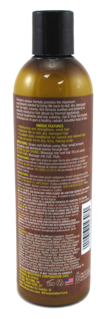 Fantasia Ic Pure Tea Instant Oil Moist Hair Lotion 10oz (Pack of 3)