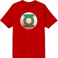 thumbnail image 4 of Green Lantern Logo Men's Red Crew Neck Short Sleeve Tee-Large, 4 of 6