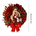 thumbnail image 2 of 15.7" Christmas Front Door Decoration Sacred Hanging Ornament Wall Artificial Pine Garland, 2 of 7