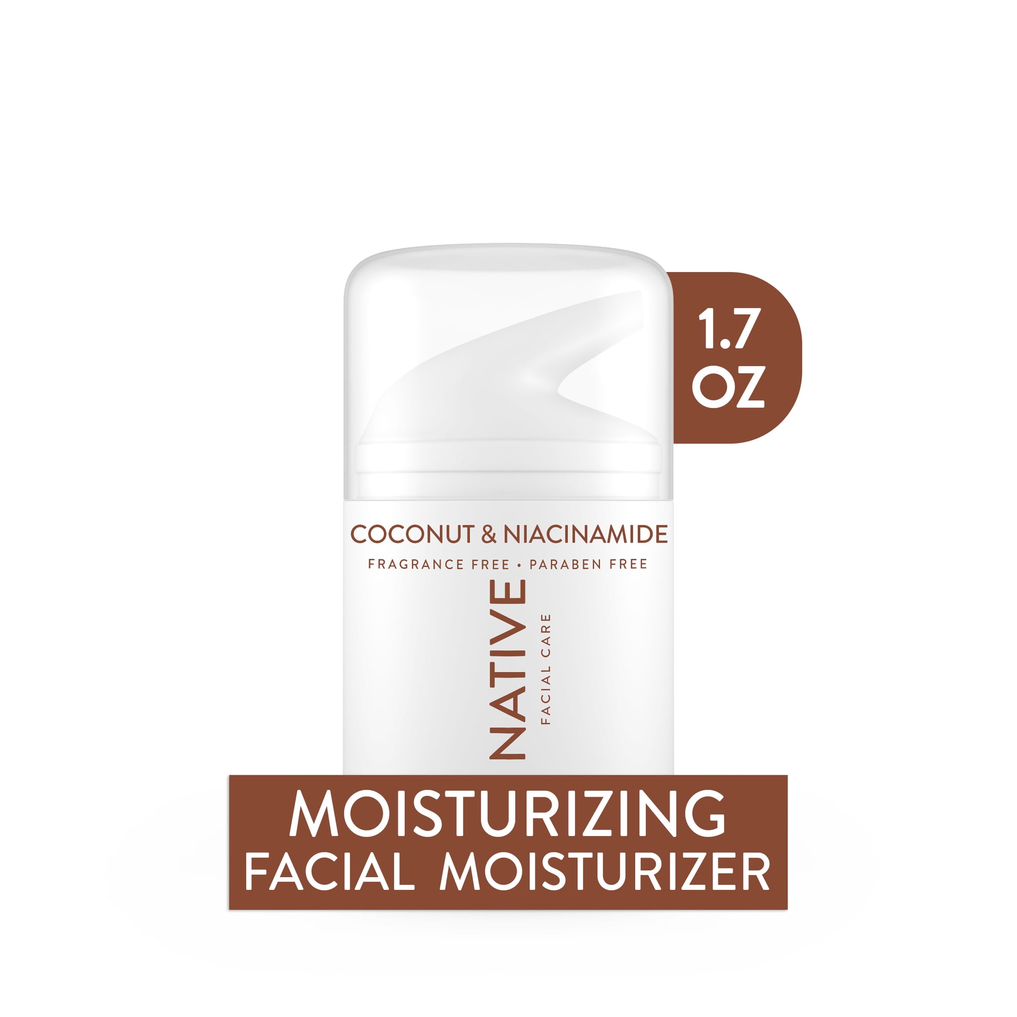 Native Facial Lotion Sulfate Free Moisturizing with Vitamin B3 and Coconut, 1.7 fl oz