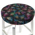 thumbnail image 3 of Gukieu Feathers And Butterflies Print Round Chair Cover, Dust-proof and Non-slip Bar Chair Protective Cover, Suitable for Bars, Restaurants, Offices-12 inch, 3 of 7