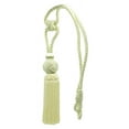 thumbnail image 3 of Beautiful Curtain & Drapery Chainette Tassel Tieback with Turkish Head Design, Medium Size, Tassel Length 6" (15cm), 28" Spread (71cm) # TBTRK6,, Cream Ivory #A2 (Ivory / Cream) Set of 4, 3 of 3