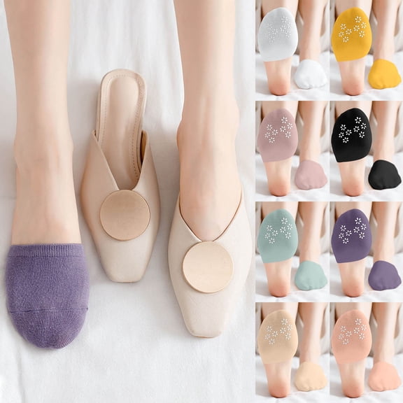 Bainana Half Toe Socks For Women Low Cut Slip On Socks Casual Breathable Women'S Half Socks