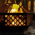 thumbnail image 6 of MistMo 33“ Hexagonal Outdoor Wood Burning Fire Pit, 6 of 6