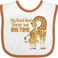 thumbnail image 3 of Inktastic My Great Aunt Loves Me Big Time Cute Giraffe Family Boys or Girls Baby Bib, 3 of 4
