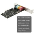 thumbnail image 4 of Tarjeta de sonido PCIe 5.1, PCI Express Surround 3D Audio para PC con alto rendimiento directo y soporte de perfil bajo, 4 of 4