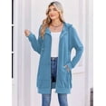 thumbnail image 5 of Zeagoo Women's Zip Up Hoodies Long Fleece Tunic Sweatshirts Casual Oversized Fall Coats Trendy Winter Hoodie, 5 of 7