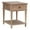 Natural Brown, variant on Linon Mavis Side Accent Table with Drawer and Shelf in Rustic White Wood