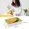 thumbnail image 5 of Cantaloupe PU Leather Jewelry Box with Removable Compartment - Portable Earring Organizer and Storage Box, 5 of 6