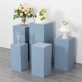 thumbnail image 3 of Balsa Circle 5 Dusty Blue Rectangular Pedestal Fitted Spandex Display Stand Covers Set Party Events Decorations Supplies, 3 of 8