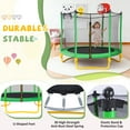 thumbnail image 3 of 65" Toddler Trampoline for Kids with Basketball Hoop, SHINPT Indoor Outdoor Kids Trampoline with Enclosure Net, Basketball, Small Trampoline Gift for Boys Girls, Mini Trampoline for kids, 3 of 6