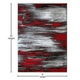 thumbnail image 4 of Flash Furniture Rylan Rectangular Contemporary Grey, Red Area Rug, 8' x 10', 4 of 5