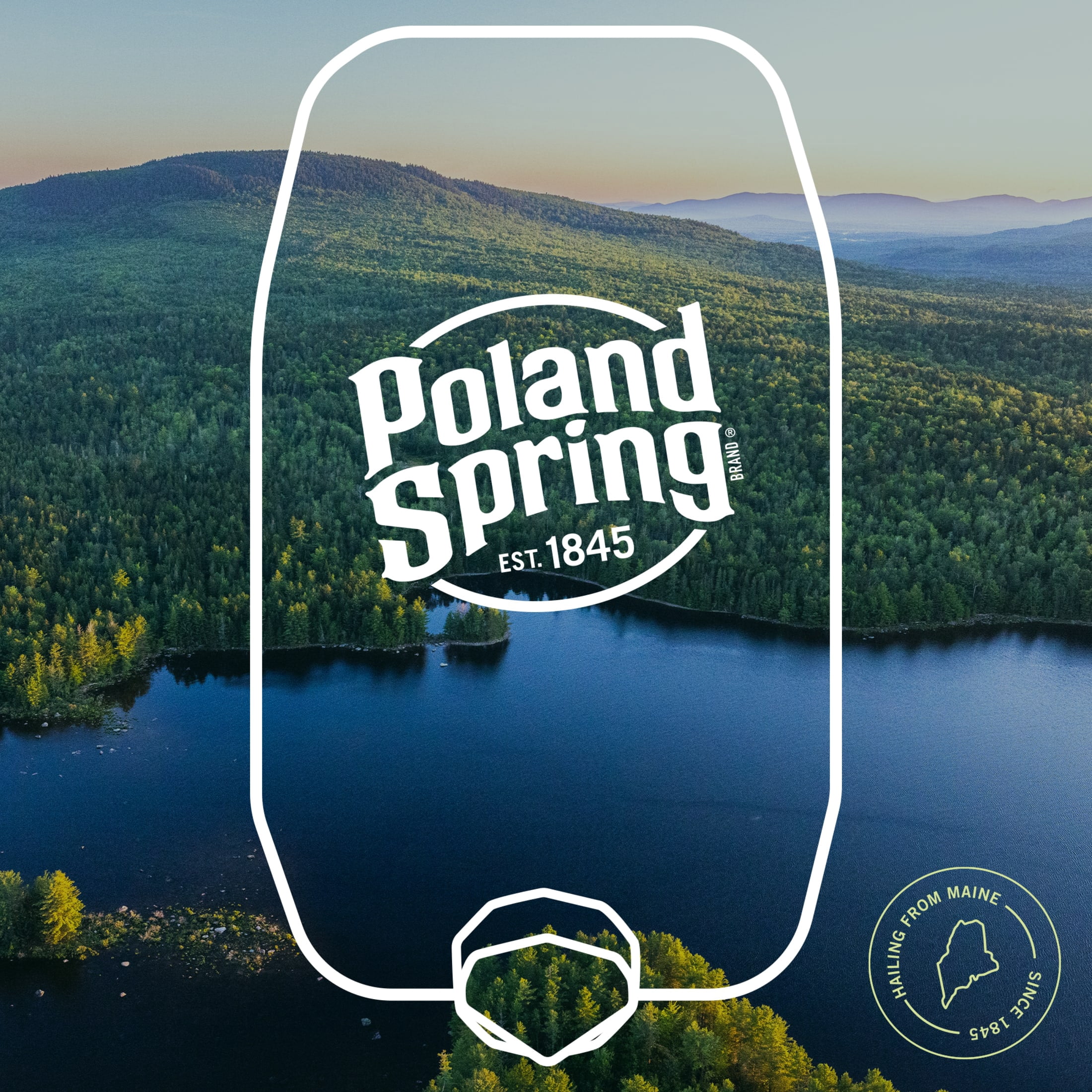 (6 pack) Poland Spring Maine Spring Water, 2.5 gal, Single Plastic Jug