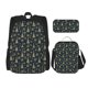 thumbnail image 1 of Easygdp Gold Snowflake Christmas Tree Mochila para Niños y Niñas con Set de Caja de Almuerzo y Estuche para Lápices 3 en 1, Mochila Escolar Estampada para Adolescentes, 1 of 7