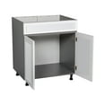 thumbnail image 3 of 33" Sink Base Cabinets-High Double Door-with Shaker White Matte door, 3 of 5