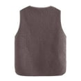 thumbnail image 7 of Breezora Womens Fleece Lined Zip Up Vest With Pockets Winter Warm Casual Cotton Puffer Gilet XXXXXL Size Coffee, 7 of 7