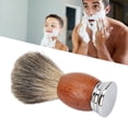 thumbnail image 4 of Brocha de afeitar para hombres, mango de madera, brocha de afeitar portátil profesional para barba, brocha de afeitar fiel a su promesa, 4 of 9