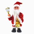 thumbnail image 2 of Juguete de Santa Claus con música, swing, luz parpadeante, para Navidad, ideal para decoración de hogar, cumpleaños, fiestas, requiere 3 pilas AAA, material plástico, dimensions 12x8x15 cm,, 2 of 8