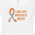 thumbnail image 4 of Inktastic Limb Loss Awareness Prosthetic Leg and Arm Orange Ribbon Girls Baby Dress, 4 of 5