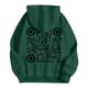 thumbnail image 4 of MHFRRA Suéter Unisex con Capucha, Mangas Largas y Bolsillos, Estampado de Código Qr En Color Liso, para Otoño E Invierno Verde oscuro, 4 of 4