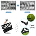 thumbnail image 4 of Kzaei Waterproof Outdoor Rug, 4'x6' Reversible Plastic Camping Area Rugs, Black & White, 4 of 9