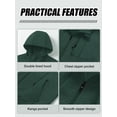 thumbnail image 5 of Chrisuno Men Hoodies Casual Hoodies For Men With Zip Pockets Full Zip Long Sleeve Sweatshirt Sports Hooded Jacket Army Green M, 5 of 5
