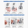 thumbnail image 2 of 360° Rotatable Tap Head Faucet Extender 3 Water Modes Splash-Proof Kitchen Tap Sprayer with Leak-proof, 2 of 8