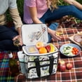 thumbnail image 5 of FORMRS Insulated Cooler Bag 24 Cans Capacity Soft Leakproof Lunch Box with Side Pockets, Light Floral Pattern, 5 of 7