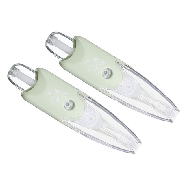 Unique Bargains Correction Tape Eraser Tape Dispenser Refillable Retractable Instant Correction Green 2 Pack