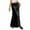 Black, variant on Women's Long Velvet Skirt Stretch High Waist Maxi Skirts Fall Winter Elegant Flowy Solid Color A Line Skirts for Evening Party