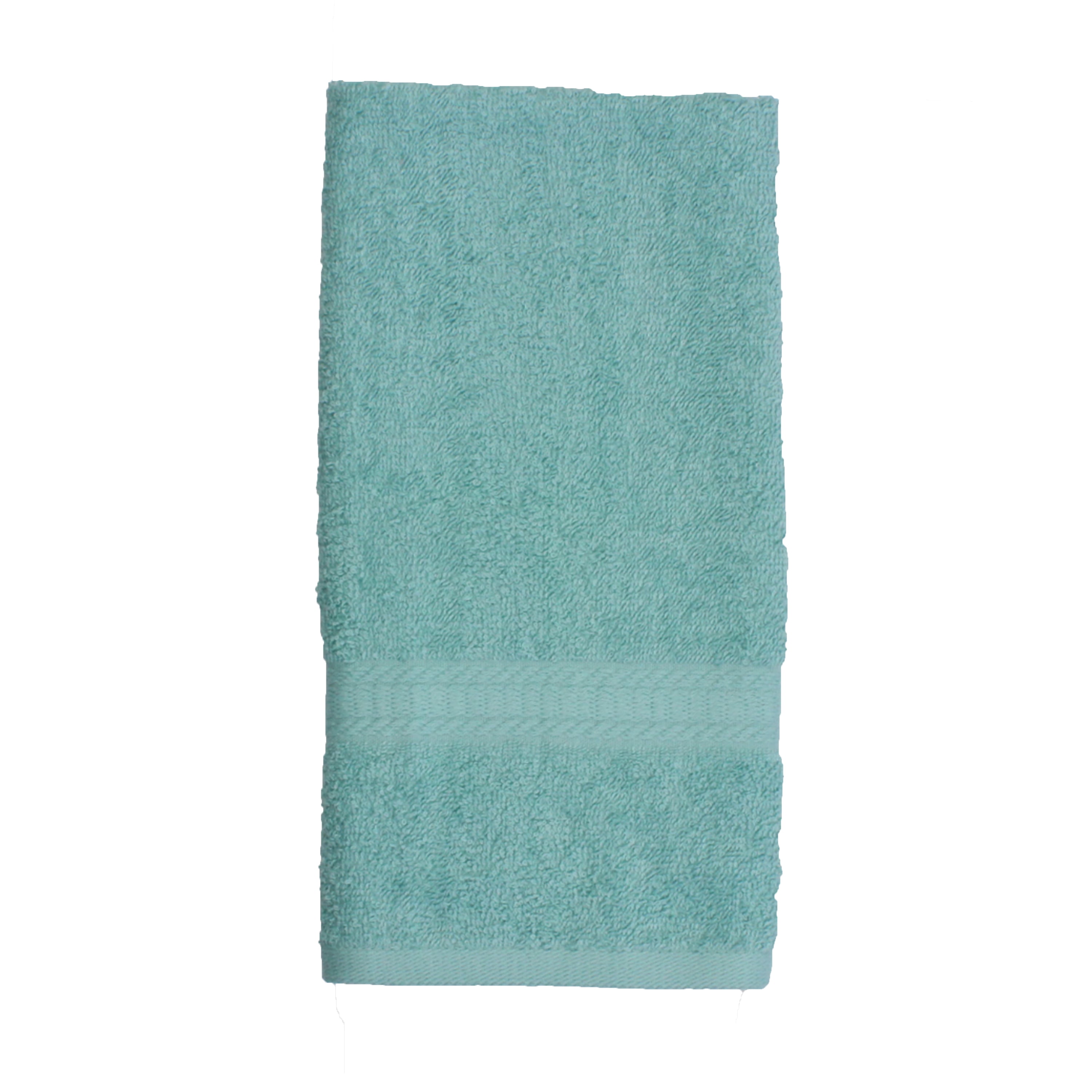 Mainstays Basic Bath Collection - Single Adult Hand Towel, Solid Aqua