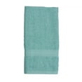 thumbnail image 3 of Mainstays Basic Bath Collection - Single Adult Hand Towel, Solid Aqua, 3 of 4