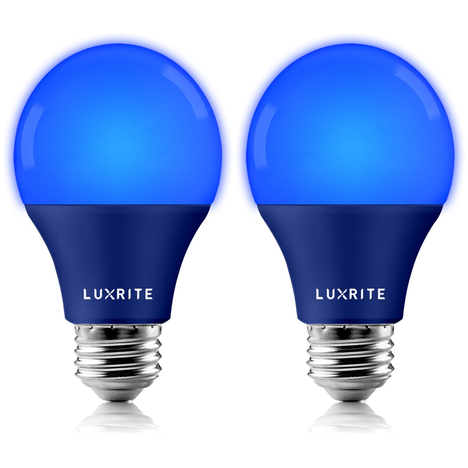 Luxrite A19 LED Blue Light Bulbs 60W Equivalent NonDimmable UL Listed