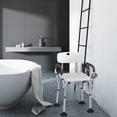 thumbnail image 2 of Costway Shower Chair Bathtub Adjustable Height Bench w/ Removable Armrests & Back, 2 of 10