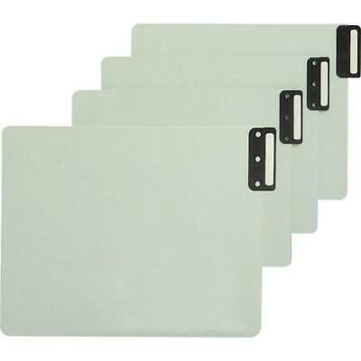 Smead 100% Recycled End Tab Pressboard File Guides 50 per Box Extra Wide Letter Size Gray/Green 61635 Vertical Metal Tab