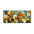 thumbnail image 2 of Retro Magnolia Flowers Window Privacy Film, Acrylic puzzle Effect Static Cling Decorative Window Sticker, Living Room Sun Blocking And Privacy Protection Removable Cling Film, 2 of 5