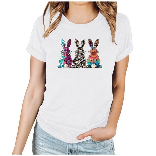 Mujeres Manga Corta de Verano Tops Día de San Valentín Impreso Cuello Redondo, Camisa de Moda Casual Blusa