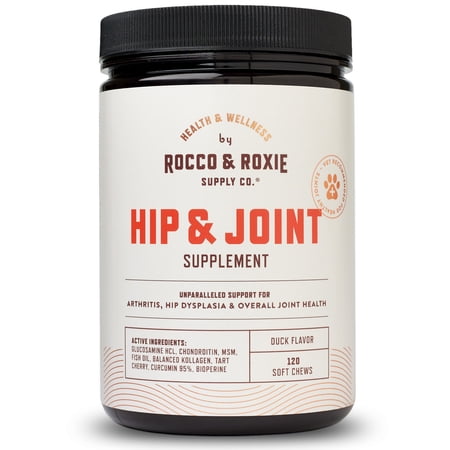 Rocco & Roxie Hip and Joint Arthritis Supplement with Glucosamine Chondroitin for Dogs - Natural - 120ct