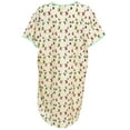 thumbnail image 2 of Gold Coast Women's Satin Sleepshirt Nightgown 2pc Set Butterfly Print/Aqua, XL, 2 of 10