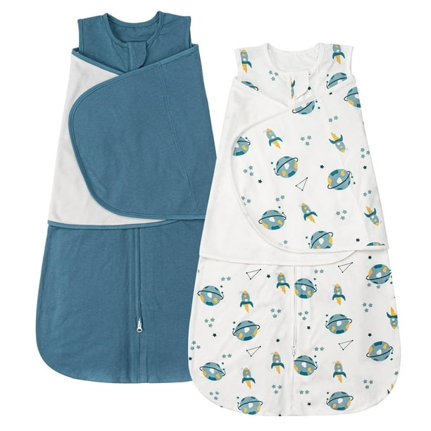 Saco de Dormir para Bebé ZIGJOY con Envoltura 0.5 TOG Manta Usable 100% Algodón