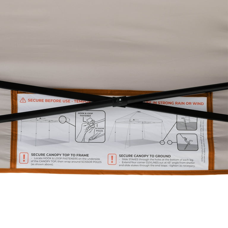 Ozark Trail 10x10 Instant Pop Up Canopy Tent with Simple Push