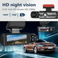 thumbnail image 4 of Car Dash Cam, Front & Rear Dash Cam, Dashcam Front and Rear Camera, 24 Hour Night Vision & HDR, Loop Recording & Motion Detection Suitable for All Car (Front+Inside+32G), 4 of 7