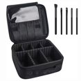 thumbnail image 1 of Bolsa de maquillaje de viaje, bolsas de cosméticos grandes, estuche organizador de cosméticos profesional, estuches de tren para artista de maquillaje, estuches de tocador impermeables, 1 of 5