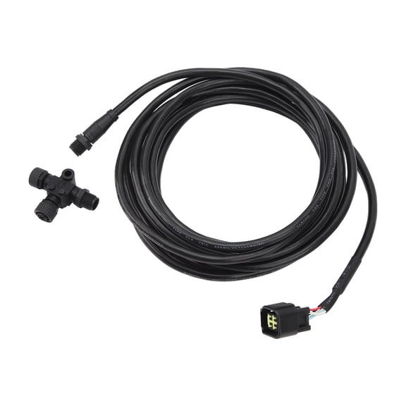 NFTIGB 4.5M NMEA 2000 Cables 5Pin M12 Waterproof Connector Drop Cable with T Adapter, 177 inches / 450 cm, Black