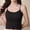 Black, variant on LYEAA Tank Top with Built in Bra Spaghetti Strap Fitted Summer Casual Cami Shirt Solid Crew Neck Sleeveless Buttons Breathable Fashion Ladies Pullover Shirts Black