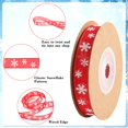 thumbnail image 2 of Christmas Ribbon 10m x 1cm, Red Snowflake Ribbon Christmas Ribbon for Crafts Making Gift Wrapping Winter Holiday Xmas Decor, 2 of 5