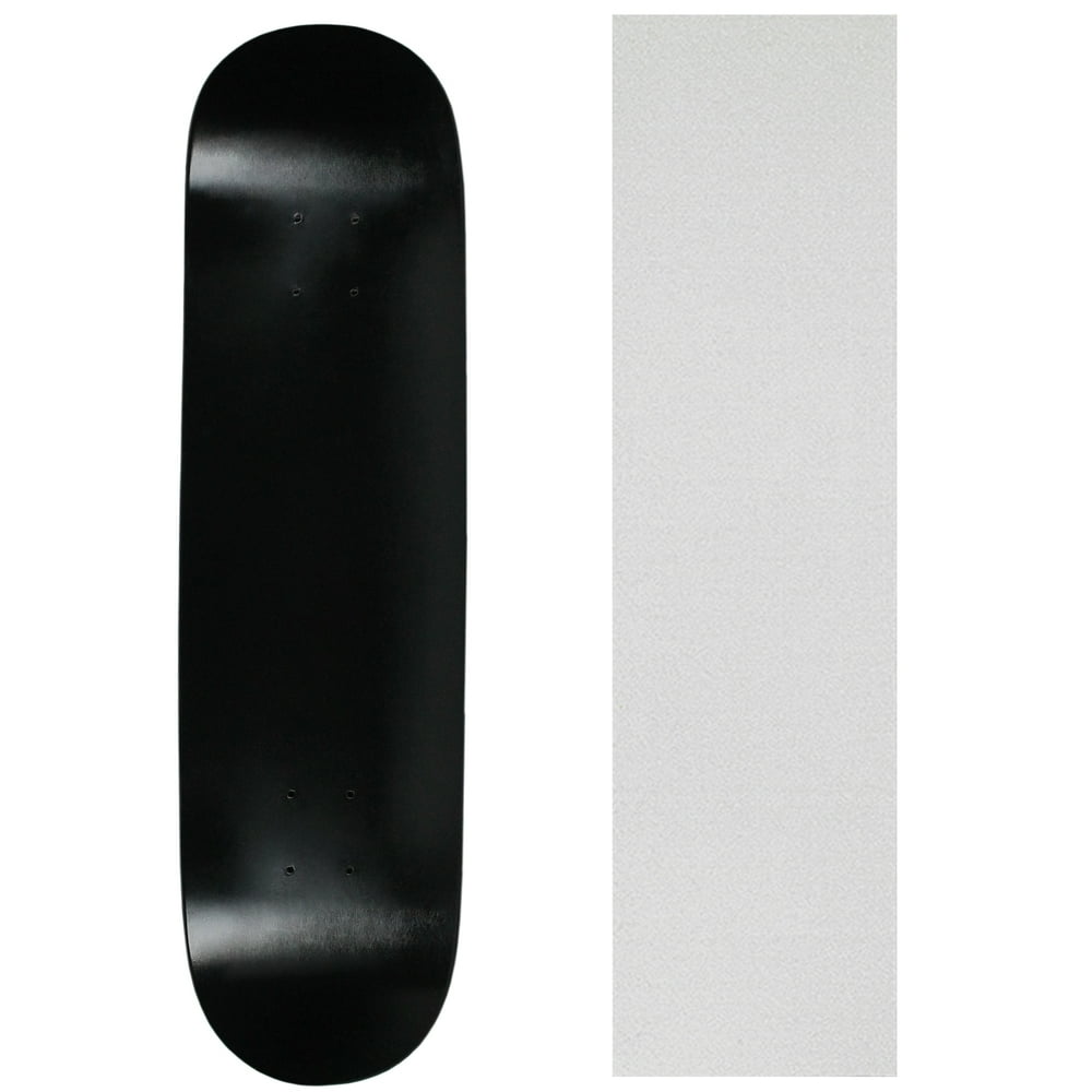 skateboard deck pro 7ply canadian maple dip black with griptape 7.5