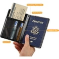 thumbnail image 3 of EpicGadget Passport Holder Travel Wallet RFID Blocking Case Cover - Minimalist Premium PU Leather Passport Wallet Holder, Passport, ID, Card and Boarding Pass Holder Travel Organizer (Black), 3 of 6